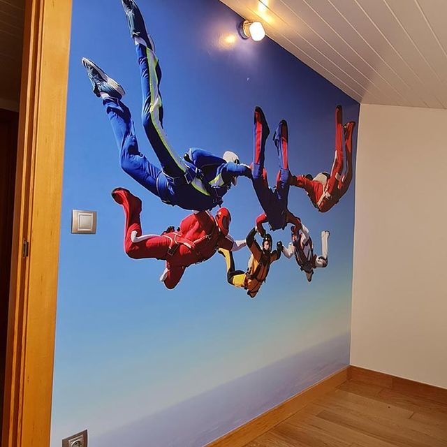 Pintura y Decoración Antón Díez pared con vinilo